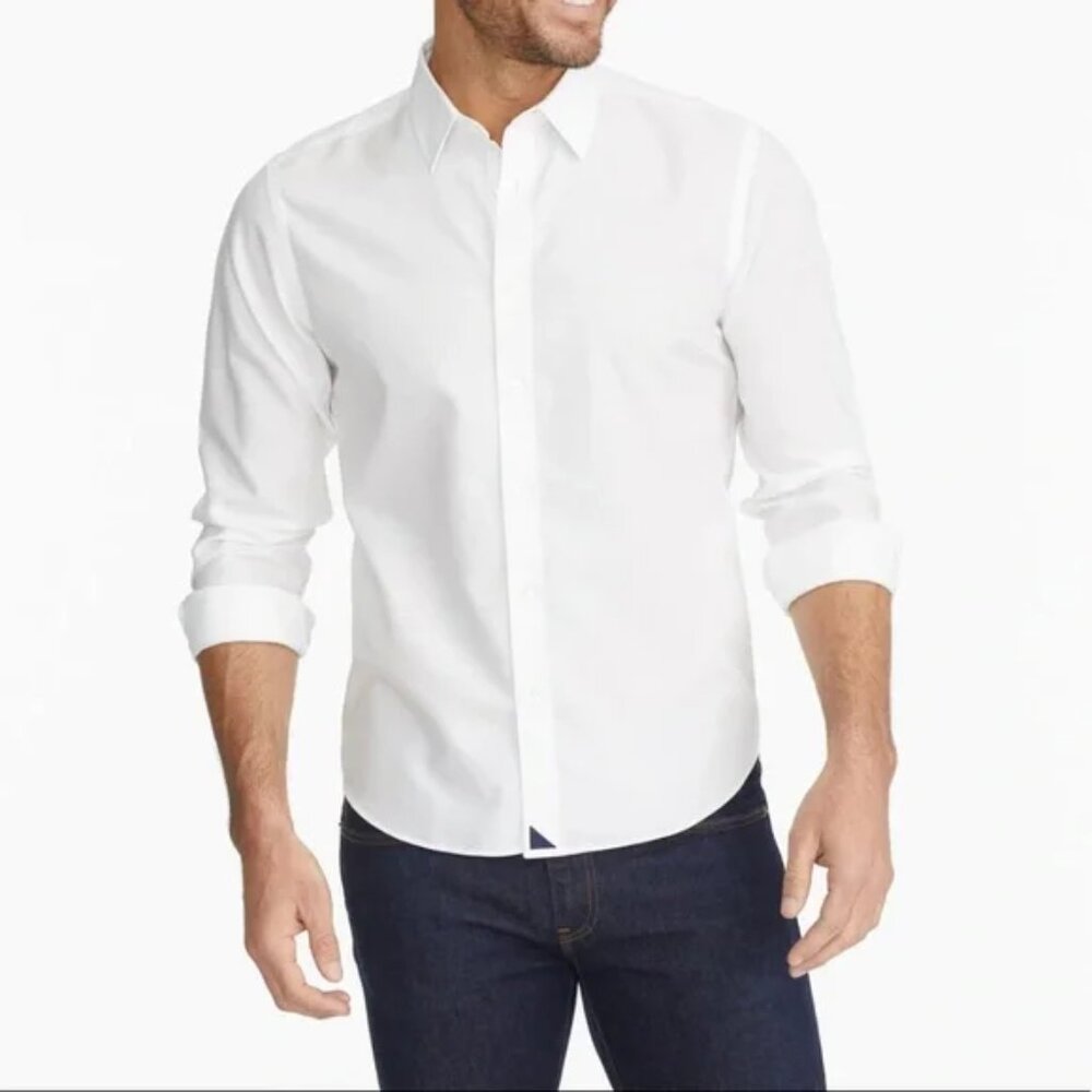 UNTUCKit Prunotto Button Down Dress Shirt White Mens M NWT